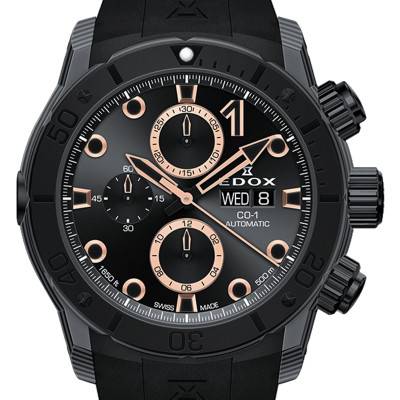 CO-1 Carbon Chronograph Automatic 01125-CCN-NR Watch - Edox