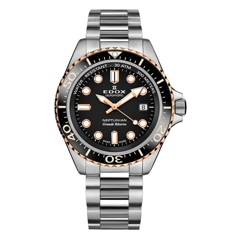 Neptunian Grande Réserve Date Automatic Watch 80801-3NRM-NIR - Edox