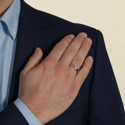 Alliance Ruban Standard Corelli Rainurée en Palladium 950, Largeur 5 mm - Viggo Sorensen