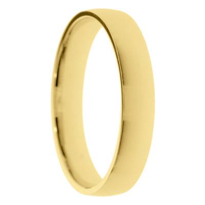 Alliance Demi-Bombée en Or Jaune 375, Largeur 4 ou 5mm - Amore