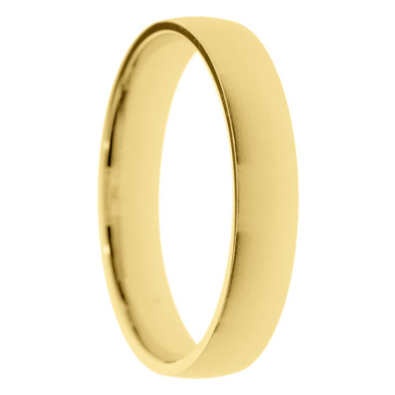 Alliance Demi-Bombée en Or Jaune 375, Largeur 4 ou 5mm - Amore