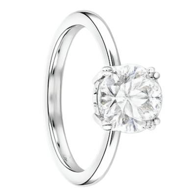 Rhodium-Plated Metal & Crystal Stilla Ring - 5717942 - Swarovski