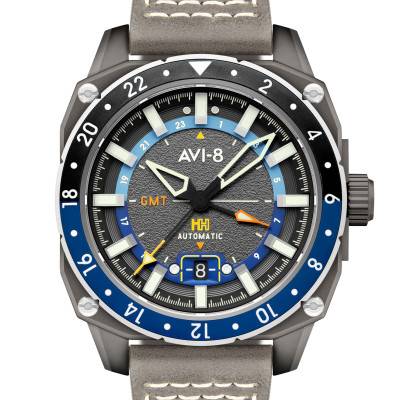 Montre Hawker Hunter Atlas GMT Automatic Mist Grey AV-4122-04 - Avi-8