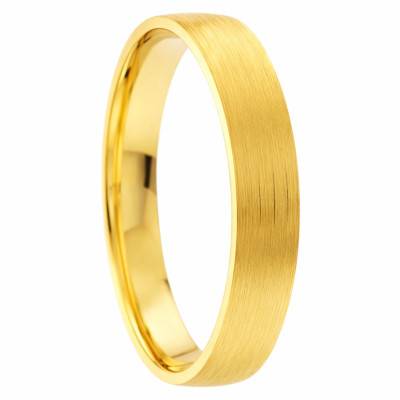 Alliance Ruban Striée en Or Jaune 375, Largeur 4 et 5 mm - Amore