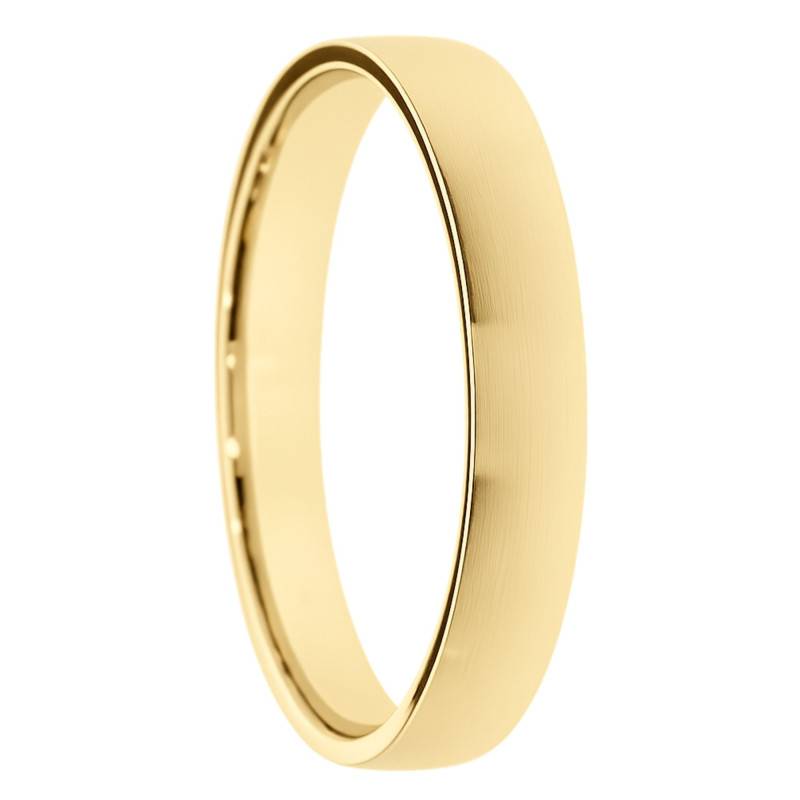 Alliance Demi-Bombée en Or Jaune 375, Largeur 4 ou 5 mm - Amore