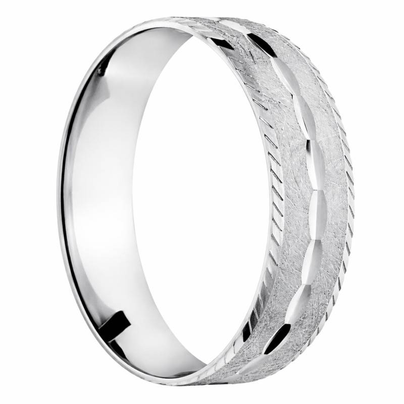 Alliance Concave en Or Blanc 375, Largeur 4 et 5 mm - Amore