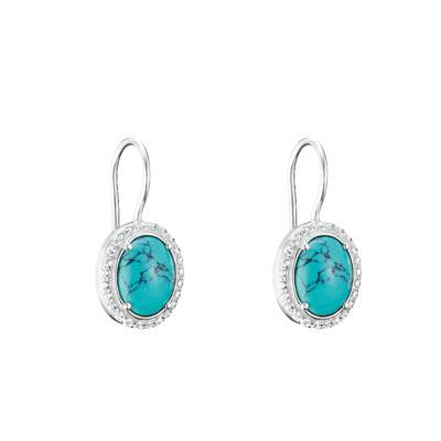 Boucles d'Oreilles Pendantes Elyndra en Argent 925, Oxydes de Zirconium & Pierres bleues - H2337-405-17 - Thomas Sabo