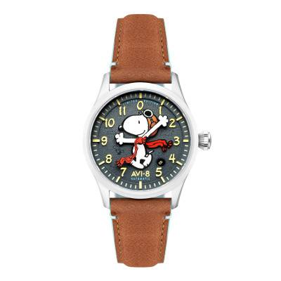 Montre Flyboy Engineer Automatic Peanuts Snoopy Flying Ace Limited Editon Pilot Grey AV-4133-03 - Avi-8