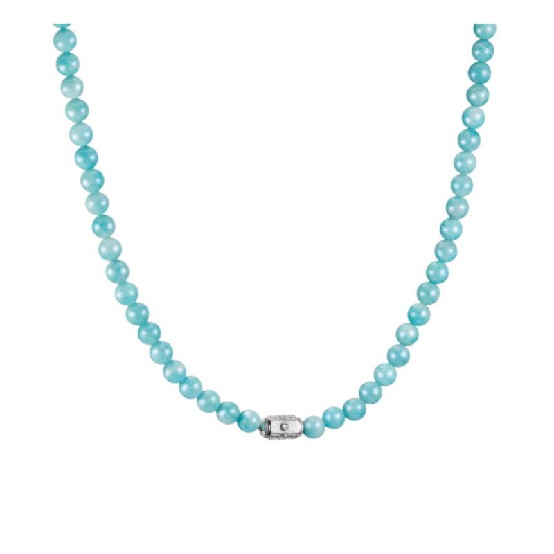 Collier Elyndra en Argent 925, Oxyde de Zirconium & Amazonites - Longueur 55 cm - KE2335-643-17 - Thomas Sabo