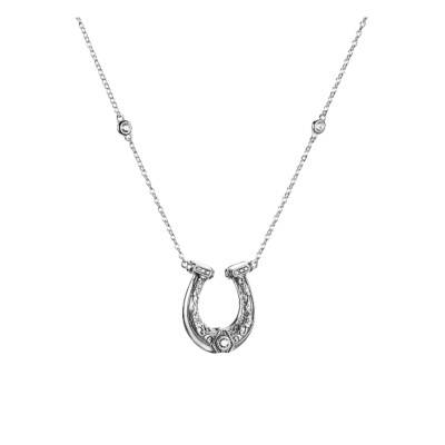 Collier Fer à Cheval Elyndra en Argent 925 & Oxydes de Zirconium, Longueur 45 cm Ajustable - KE2343-643-14 - Thomas Sabo