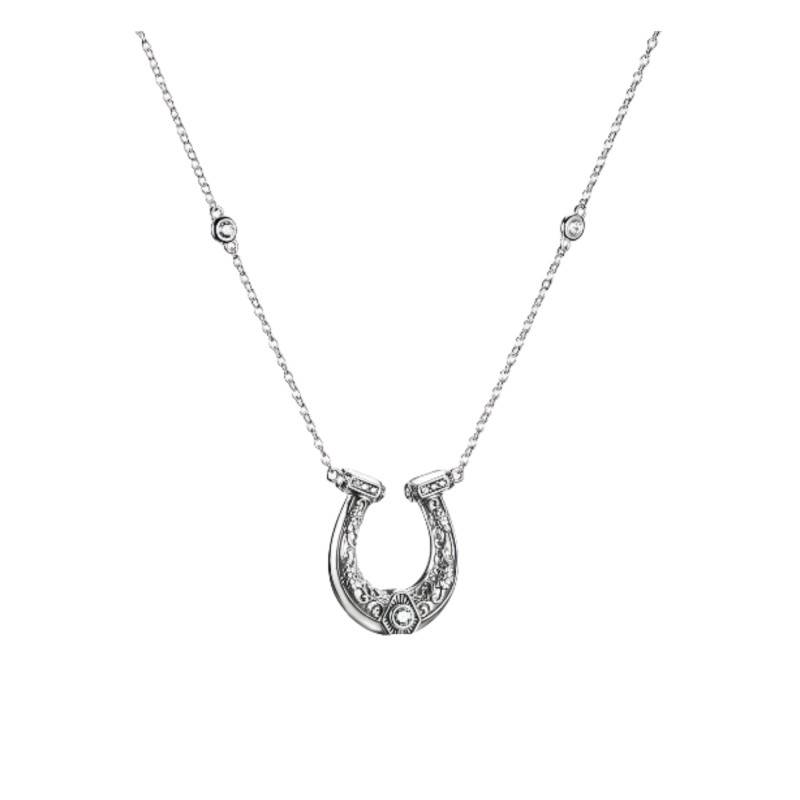 Collier Fer à Cheval Elyndra en Argent 925 & Oxydes de Zirconium, Longueur 45 cm Ajustable - KE2343-643-14 - Thomas Sabo