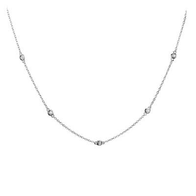 Elyndra 925/1000 Sterling Silver & Zirconia Chain Necklace, Adjustable Length 45 or 70 cm - KE2340-051-14 - Thomas Sabo
