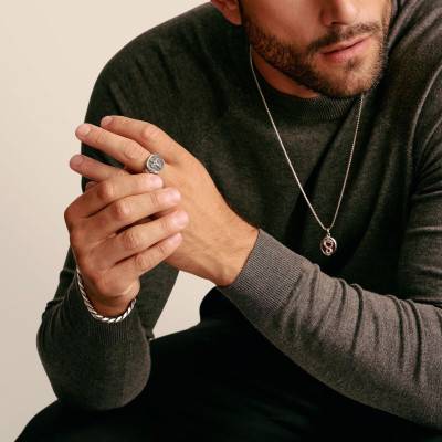 Rebel Icons Cross 925 Silver & Black Zirconia Oxides Signet Ring - TR2518-643-11 - Thomas Sabo