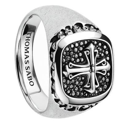 Chevalière Tête de Mort Rebel Icons en Argent 925 & Oxydes de Zirconium -TR2511-643-11 - Thomas Sabo