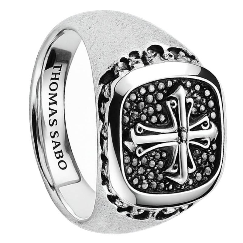 Chevalière Tête de Mort Rebel Icons en Argent 925 & Oxydes de Zirconium -TR2511-643-11 - Thomas Sabo