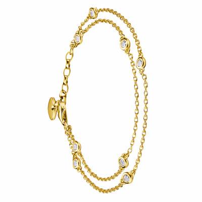 Elyndra 750 Yellow Gold Plated & Zirconia Chain Bracelet, Adjustable Length 16.00 cm - A2216-414-14 - Thomas Sabo