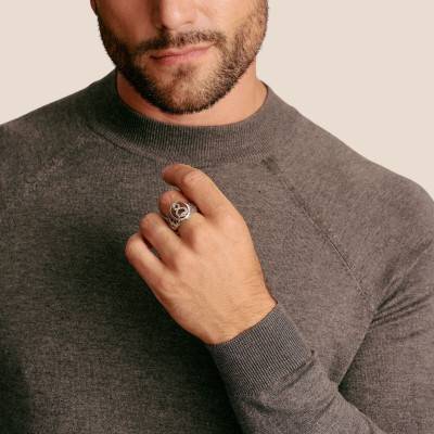 Dragon Red Tiger Eye Rebel Icons 925 Silver Signet Ring -TR2517-826-10 - Thomas Sabo