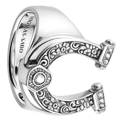 Elyndra Horseshoe 925 Silver & Zirconia Oxides Ring - TR2509-643-14 - Thomas Sabo
