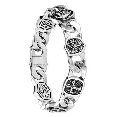925 Silver & Zirconia Skull Bracelet, Length 19 or 21 cm - A2218-643-11 - Thomas Sabo