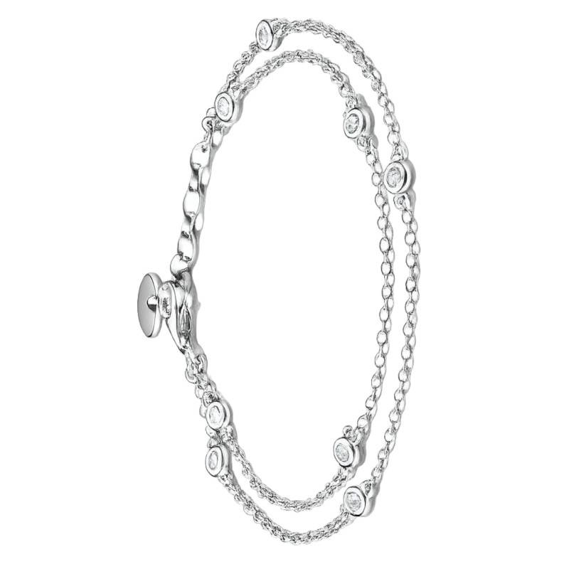 Elyndra 925/1000 Sterling Silver & Zirconia Chain Bracelet, Adjustable Length 16.00 cm - A2216-051-14 - Thomas Sabo
