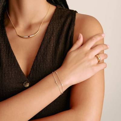 Elyndra 925/1000 Sterling Silver & Zirconia Chain Bracelet, Adjustable Length 16.00 cm - A2216-051-14 - Thomas Sabo
