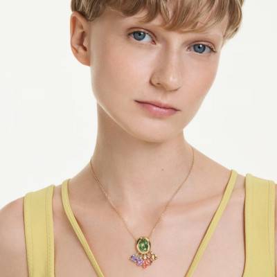 Gema Pendant Necklace, Length 42 to 52 cm - 5741587 - Swarovski