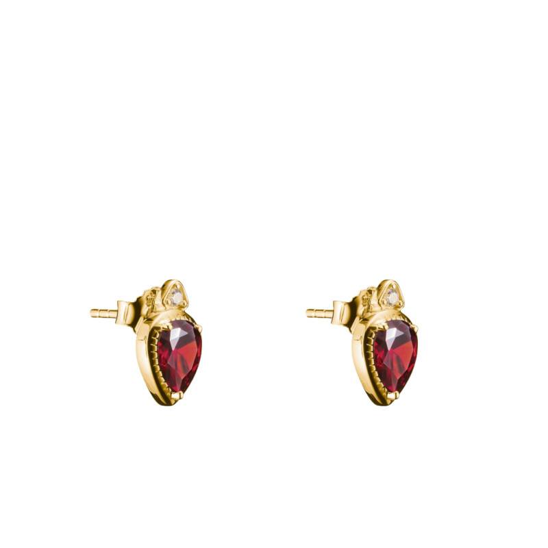Boucles d'Oreilles Puces Elyndra Plaqué Or Jaune 750 & Oxydes - H2333-414-10 - Thomas Sabo