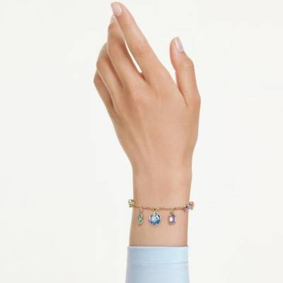 Gema Multicolor Dangling Crystal Bracelet, Length 15.5 to 20 cm - 5737442 - Swarovski