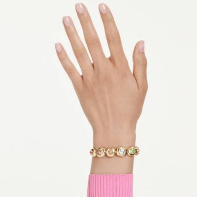 Gema Multicolor Crystal Bangle Bracelet, Length 17 cm - 5737447 - Swarovski