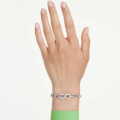 White Crystal Dextera Bracelet Length 17 to 19 cm - 5747642 - Swarovski
