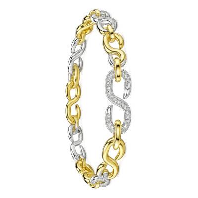 Bicolor Dextera Bracelet, Length 17 to 20 cm - 5741792 - Swarovski
