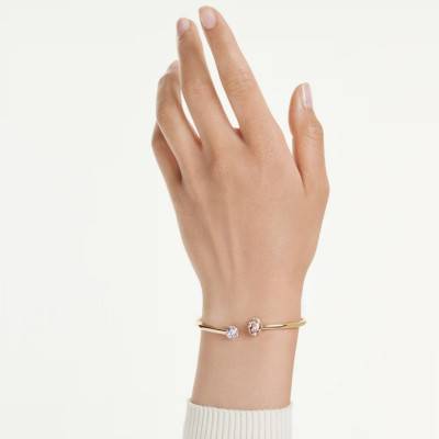 Rose Chroma Open Bangle Bracelet, Length 16 cm - 5738475 - Swarovski
