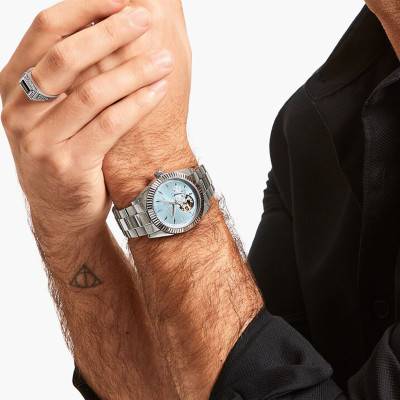 36mm Silver Automatic Watch with Glacier Blue Dial WA0417-201-209 - Thomas Sabo