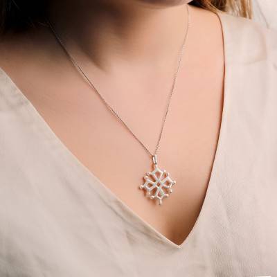 Pendentif Croix Occitane en Argent 925, Largeur 29 mm - Artemis