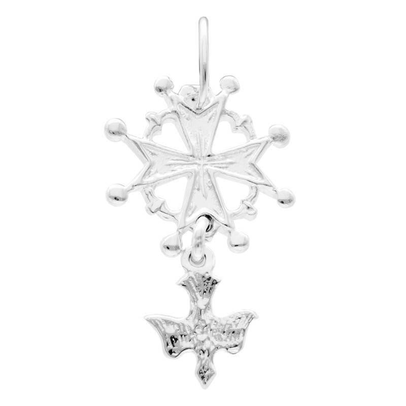 Pendentif Croix Huguenote en Argent 925 - Artemis