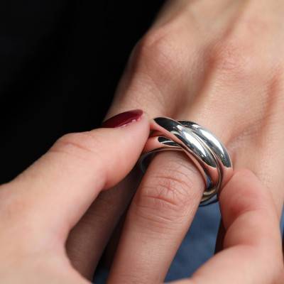 Bague 3 Anneaux en Argent Massif 925 - Artemis