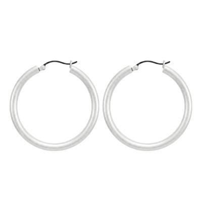 925 Silver Hoop Earrings, Diameter 50 mm - Artemis