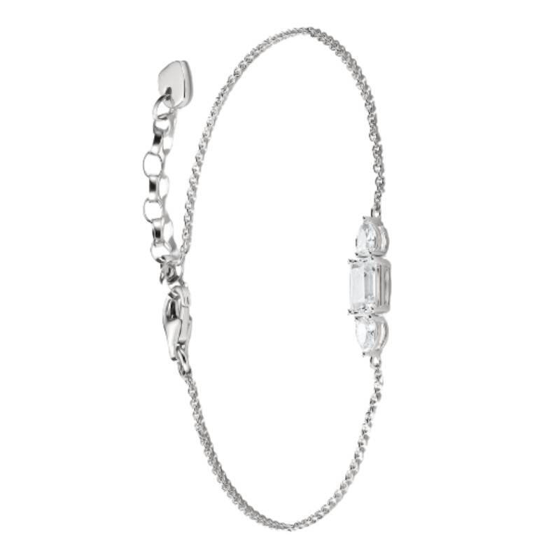 925 Sterling Silver & Zirconia Bold Bracelet, Adjustable Length 16 cm - A2221-051-14-L19V - Thomas Sabo