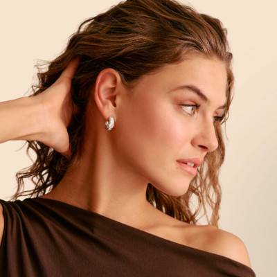Bold Hoop Earrings 925 Silver & Cubic Zirconia - CR759-051-14 - Thomas Sabo