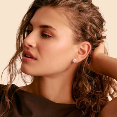 925 Sterling Silver & Zirconia Bold Stud Earrings - H2342-051-14 - Thomas Sabo