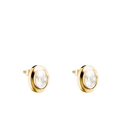 Boucles d'Oreilles Puces Bold Plaqué Or Jaune 750 & Oxydes de Zirconium - H2342-414-14 - Thomas Sabo