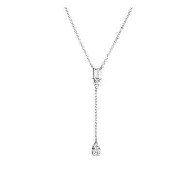 Bold Y-Chain Necklace in 925 Silver & Zirconia, 45 cm Adjustable Length - KE2364-051-14-L50V - Thomas Sabo