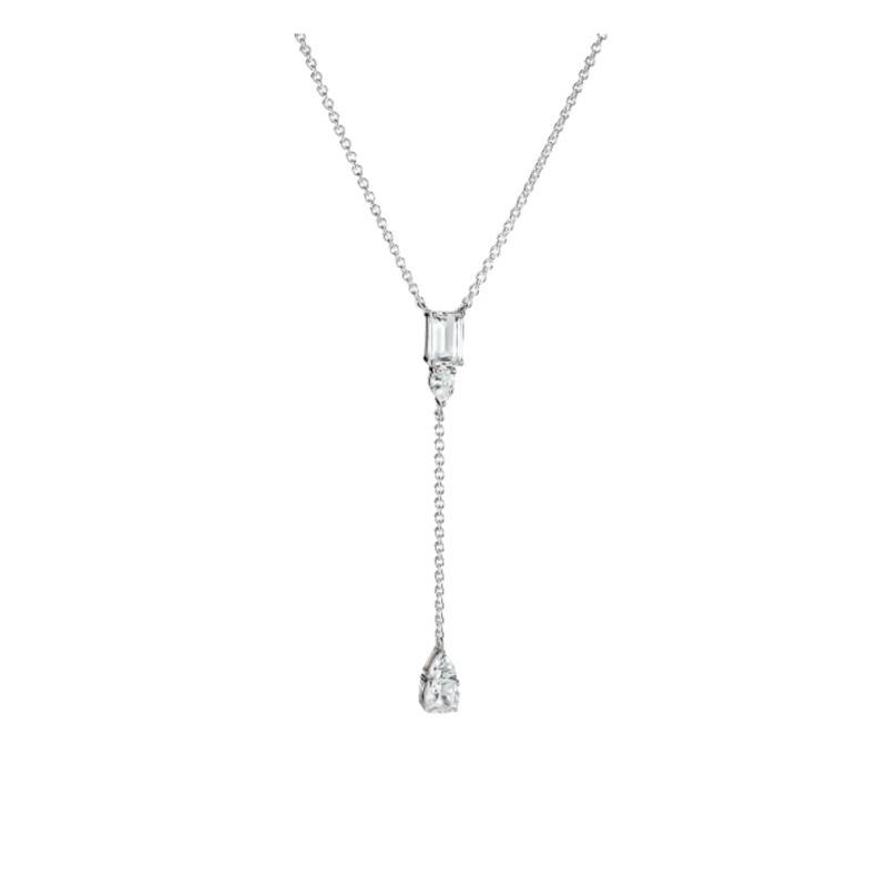 Bold Y-Chain Necklace in 925 Silver & Zirconia, 45 cm Adjustable Length - KE2364-051-14-L50V - Thomas Sabo