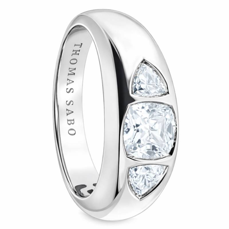 Bold 925 Silver & Three Cubic Zirconia Ring - TR2525-051-14 - Thomas Sabo