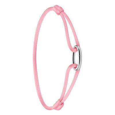 Pink Textile Connect Adjustable 925 Silver Bracelet - C1210-001-9-L24V - Thomas Sabo