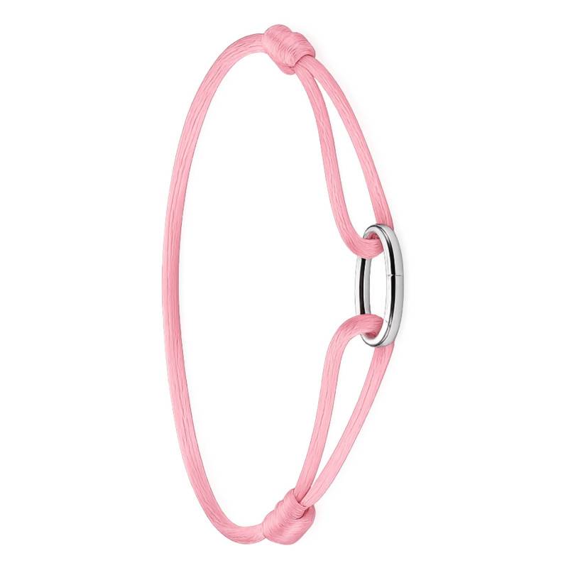 Pink Textile Connect Adjustable 925 Silver Bracelet - C1210-001-9-L24V - Thomas Sabo