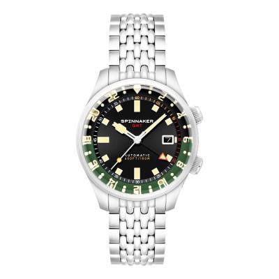 Montre Bradner GMT Automatic Gravel Black SP-5121-44 - Spinnaker
