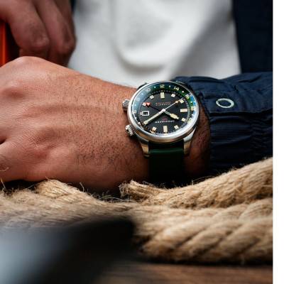 Montre Bradner GMT Automatic Gravel Black SP-5121-44 - Spinnaker