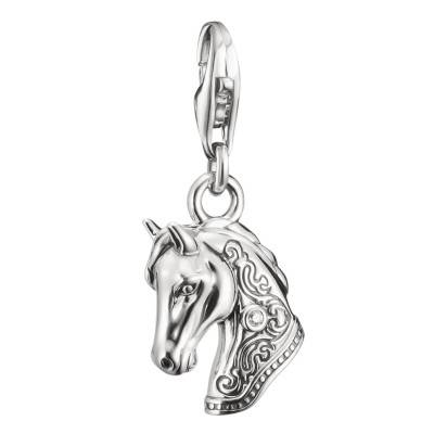 925 Silver & Cubic Zirconia Horse Head Charm Pendant - 2233-643-14 - Thomas Sabo