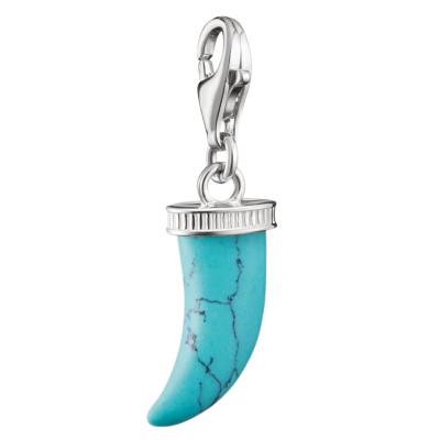 925 Silver & Imitation Turquoise Tooth Charm Pendant - 2235-404-17 - Thomas Sabo
